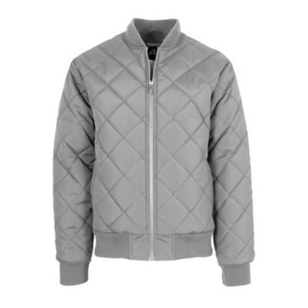 SPIRE by Galaxy Heavyweight Quilted Modern-Fit Bomber Jacket Men's Medium Grey